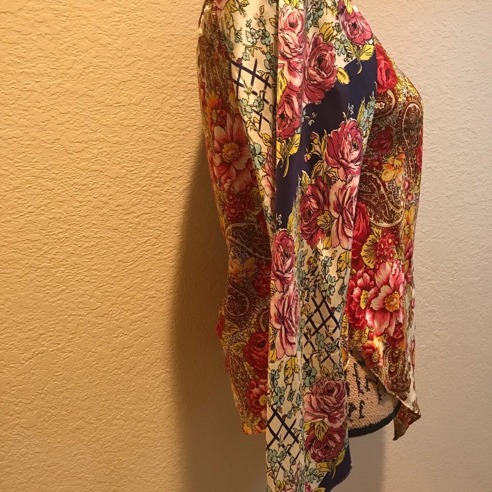 Johnny Was Like Multi-Color Blouse 100% Silk - image 4